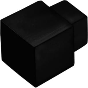 Quadratecken für Aluminium Profile 9 mm schwarz eloxiert