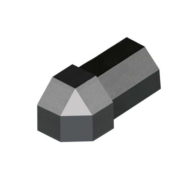 External corner Diamond profile black 9 mm