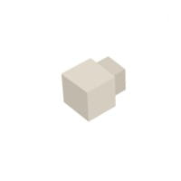 Square corner aluminium powder-coated sand-colored