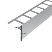 Balkonwinkel T-Form 80 mm Zeichnung