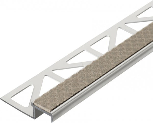 Treppenprofil aus Aluminium mit Antirutschbeschichtung sand 9 mm 250 cm Aluminium/PVC