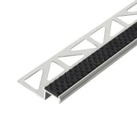 Treppenprofil aus Aluminium mit Antirutschbeschichtung nachtschwarz
