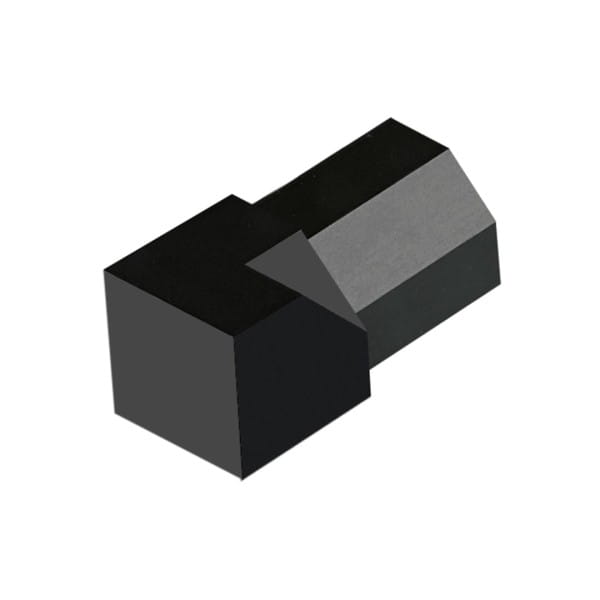 Innenecke Diamantprofil schwarz 9 mm